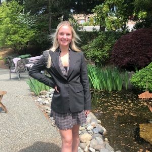 BGBG Striped  Suit Jacket